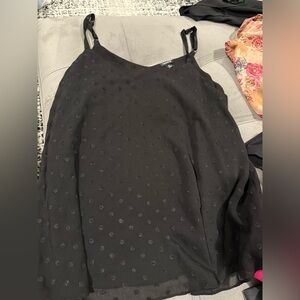 Torrid chiffon Ava cami flocked polka dot